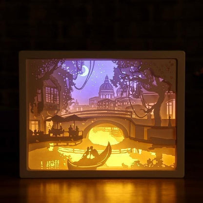 3D Paper Carving Night Lights