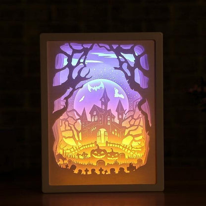 3D Paper Carving Night Lights