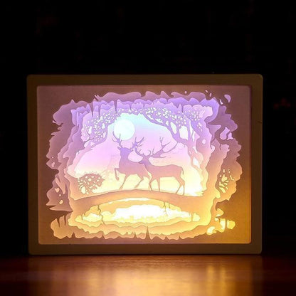 3D Paper Carving Night Lights