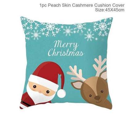 Cotton Linen Christmas Pillow Cover Cushion