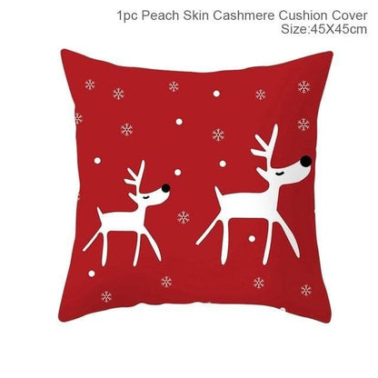 Cotton Linen Christmas Pillow Cover Cushion