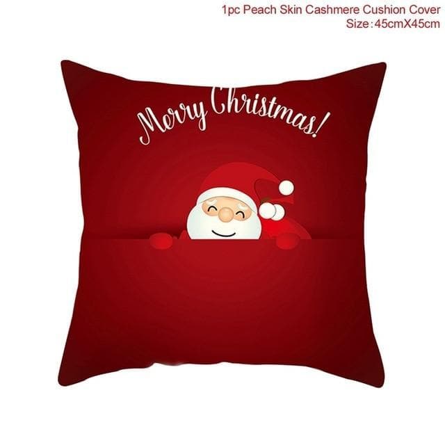 Cotton Linen Christmas Pillow Cover Cushion