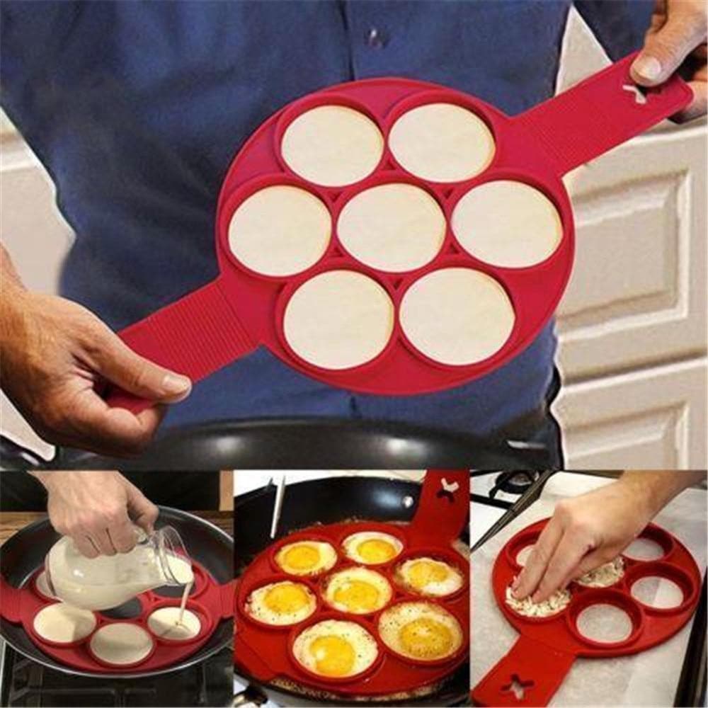 Silicone Non Stick Fantastic Egg Pancake Maker Ring Kitchen Baking Omelet Moulds flip cooker Egg Ring Mold