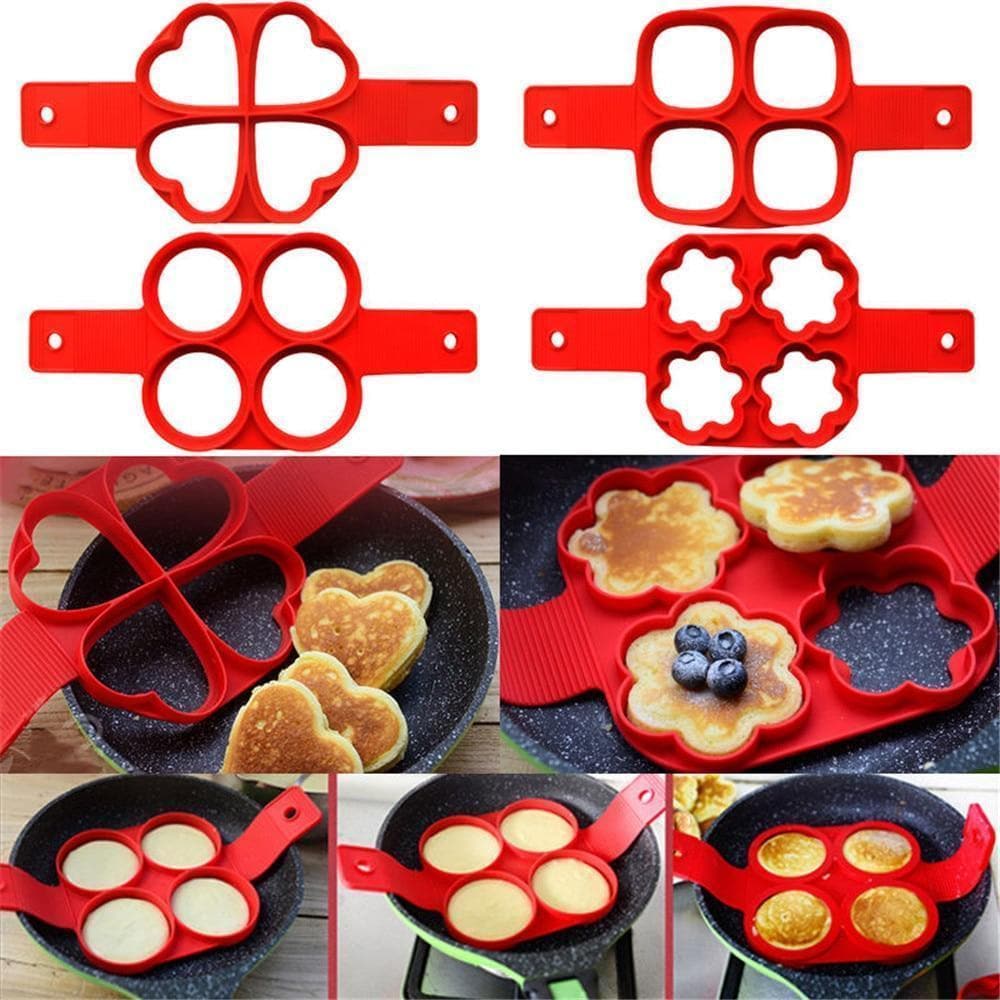 Silicone Non Stick Fantastic Egg Pancake Maker Ring Kitchen Baking Omelet Moulds flip cooker Egg Ring Mold