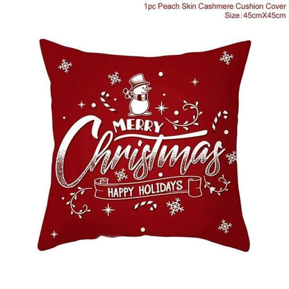 Cotton Linen Christmas Pillow Cover Cushion