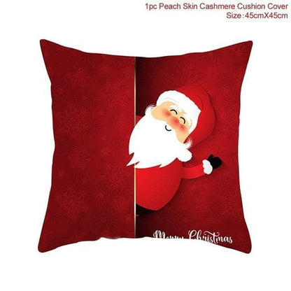 Cotton Linen Christmas Pillow Cover Cushion