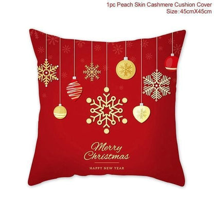 Cotton Linen Christmas Pillow Cover Cushion