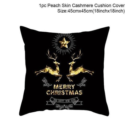 Cotton Linen Christmas Pillow Cover Cushion