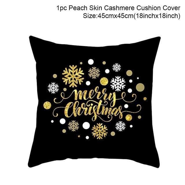 Cotton Linen Christmas Pillow Cover Cushion