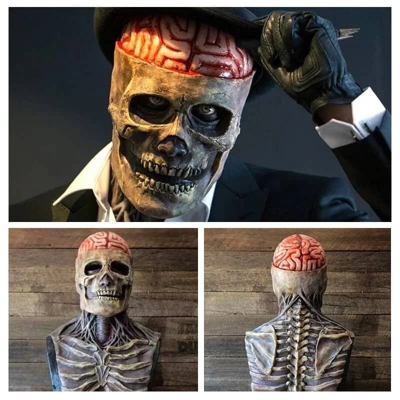 Unveil a Spooky Fusion: The Halloween Skeleton Biochemical Mask