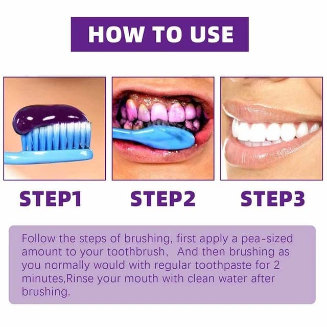 SMILEKIT™ New V34 Toothpaste Purple Color Corrector